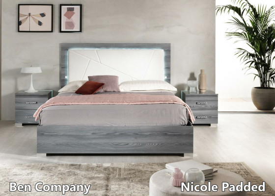 Luxury bed bedroom beds modern wood double sleeping bed gray 160x200 new
