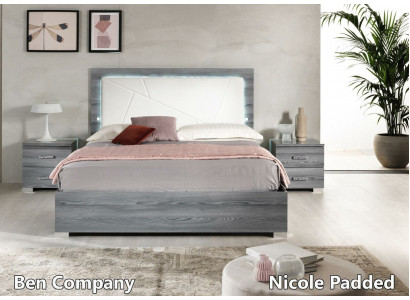 Luxury bed bedroom beds modern wood double sleeping bed gray 160x200 new