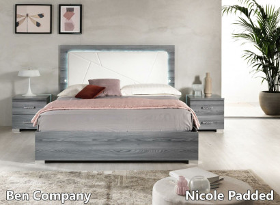 Luxury bed bedroom beds modern wood double sleeping bed gray 160x200 new