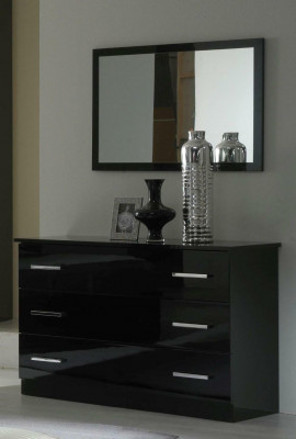 Table Classical Mirror Dresser Vanity Bedroom Stool Set High Gloss