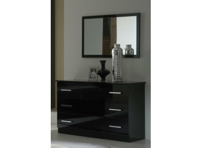 Table Classical Mirror Dresser Vanity Bedroom Stool Set High Gloss