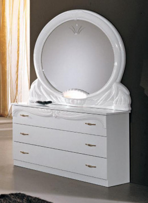 Mirror dresser cabinet sideboards bedroom set wood modern style new