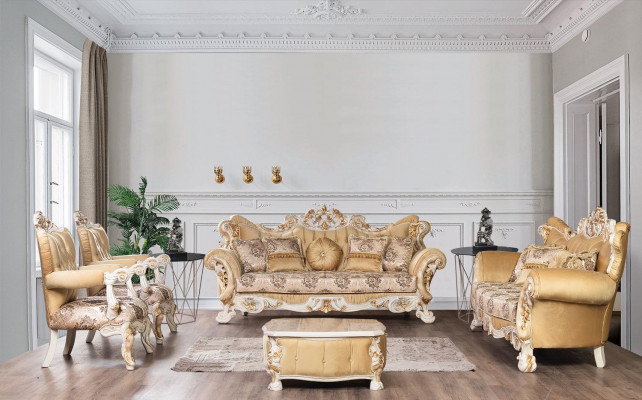 Classic sofa set 4-piece Baroque Rococo luxury furniture couch sofa