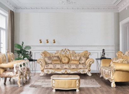 Classic sofa set 4-piece Baroque Rococo luxury furniture couch sofa