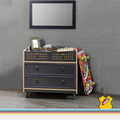 Youth room dresser with mirror luxury console dressers furniture blue