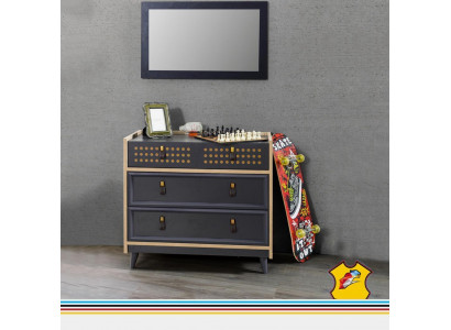 Youth room dresser with mirror luxury console dressers furniture blue