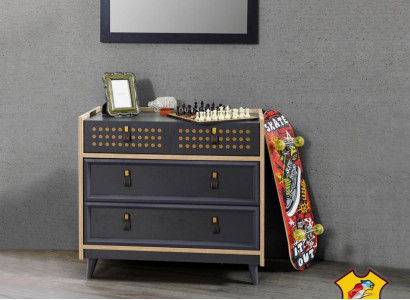 Youth room dresser with mirror luxury console dressers furniture blue