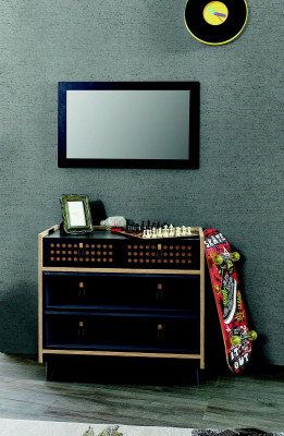 Youth room dresser with mirror luxury console dressers furniture blue