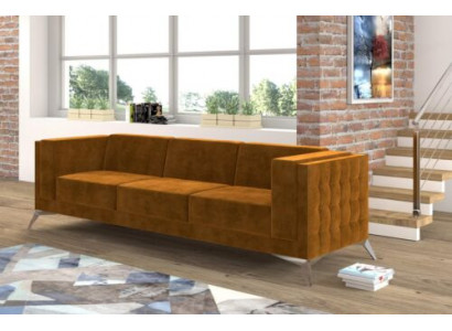Big Couch Upholstery Sofa Textile Chesterfield Sofas Fabric XXL Three-Seater 3-Seater