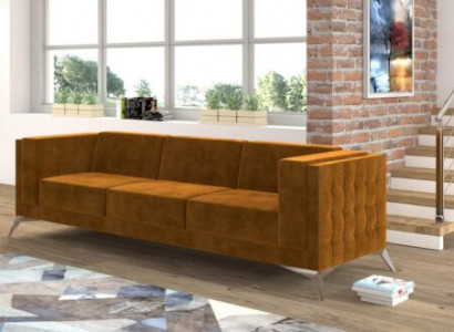 Big Couch Upholstery Sofa Textile Chesterfield Sofas Fabric XXL Three-Seater 3-Seater