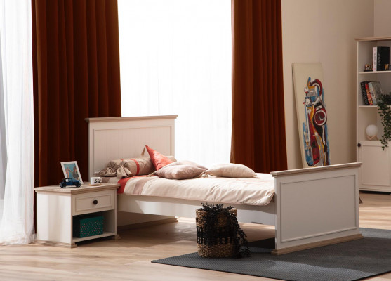 Bed Single Bed Nightstand Bedroom 2-piece Modern Luxury Furniture New