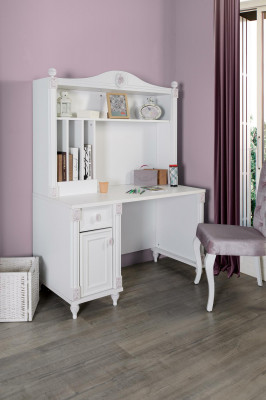 Desk, youth, children's room, wood, furniture, design, white, table, country house.