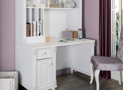 Desk, youth, children's room, wood, furniture, design, white, table, country house.