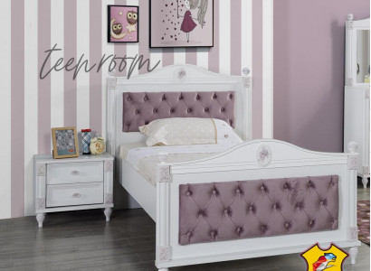 Designer bed bedside table bedroom youth room set furniture 2-piece beds