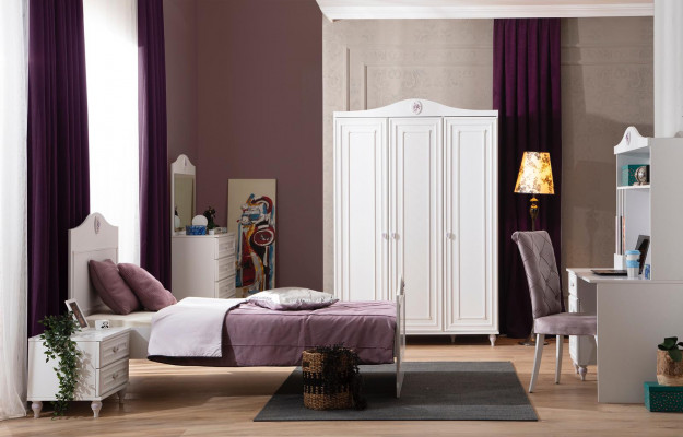 Wardrobe Designer Cabinet Noble Wood Luxury Children's Room 140cm