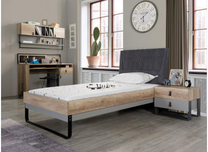 Designer youth room bedroom bed nightstand desk 3-piece.