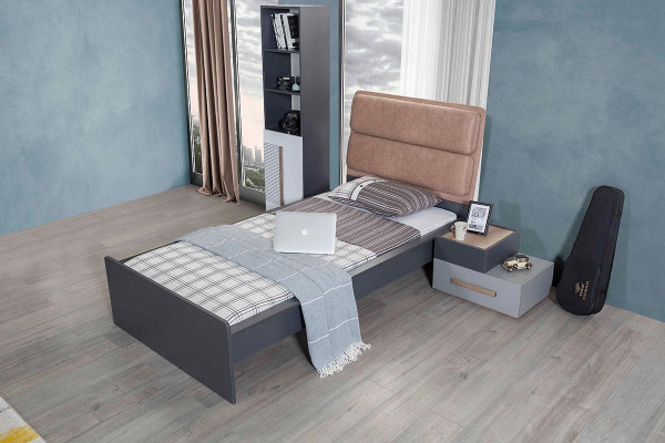 Children's room set bed bedside table youth room modern design 6-piece.