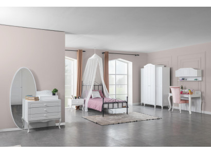 Bed, nightstand, dresser, 6-piece bedroom, modern luxury bedroom