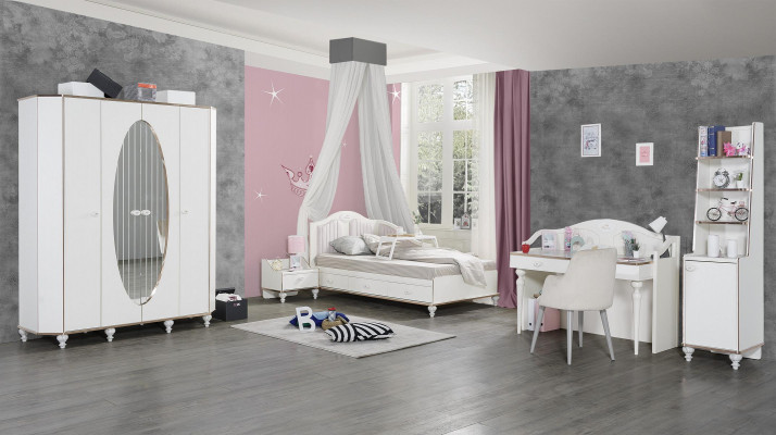 Bedroom set 5-piece. Bed, nightstand, desk, children's bed, furniture