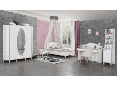 Bedroom set 5-piece. Bed, nightstand, desk, children's bed, furniture