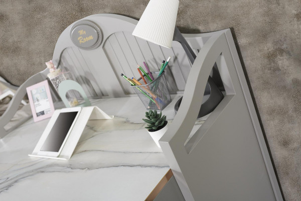 Children's room furniture 5-piece set design bed nightstand wardrobe