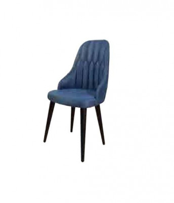 Original dining stool in blue color with a soft back for your dining room.