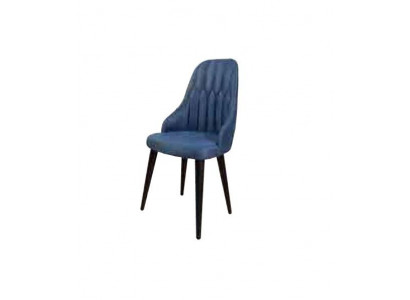 Original dining stool in blue color with a soft back for your dining room.