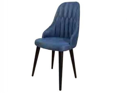 Original dining stool in blue color with a soft back for your dining room.