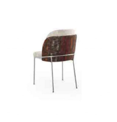 Original dining chair with white color on stainless steel legs for your dining room