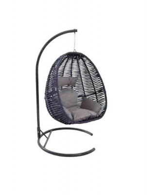 Oval shell chair, red rattan with stainless steel, for comfortable relaxation, new