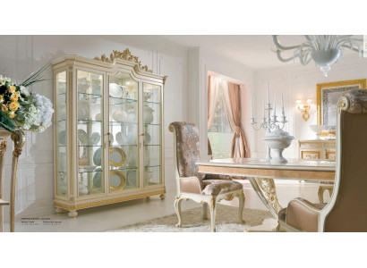 Display cabinets showcases wood luxury living room furniture cabinet beige