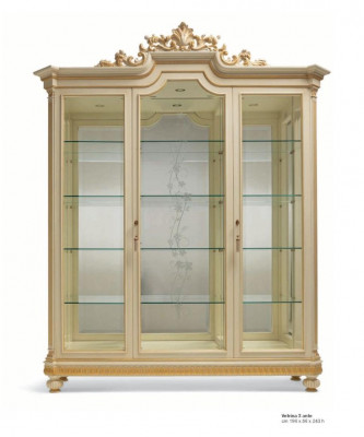 Display cabinets showcases wood luxury living room furniture cabinet beige