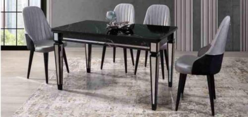 Table dining table furniture dining set dining set dining group table 4x chairs 5-piece set.