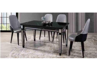 Table dining table furniture dining set dining set dining group table 4x chairs 5-piece set.