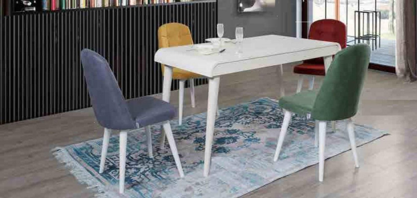 Dining room dining set furniture set seating dining table padded ensemble 5-piece set.