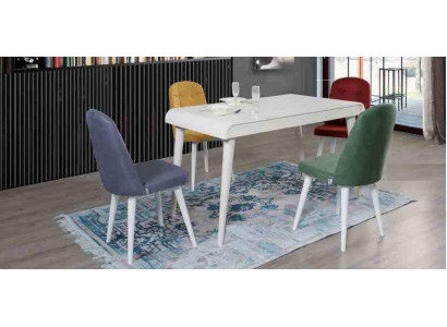 Dining room dining set furniture set seating dining table padded ensemble 5-piece set.