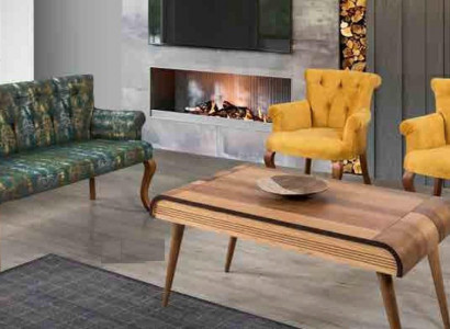 Seating set bench seat cushion furniture set couch sofa coffee table 4-piece sets