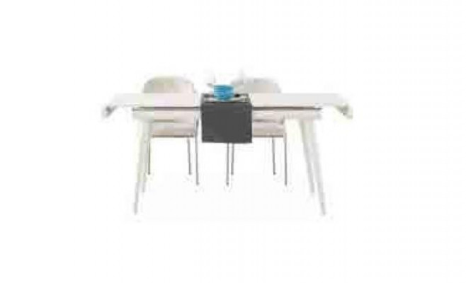 Modern dining group furniture dining room set suite seating dining table upholstered 5-piece set.