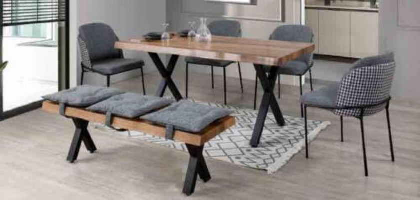 Dining table 4 chairs bench seat seating bench original set dining room dining room set