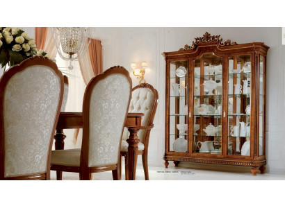 Display cabinets vitrines wood luxury living room furniture cabinet brown