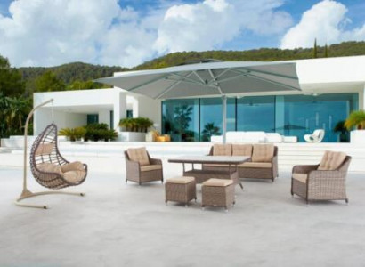 Modern garden furniture set table armchair stool porch sofa 6-piece set new