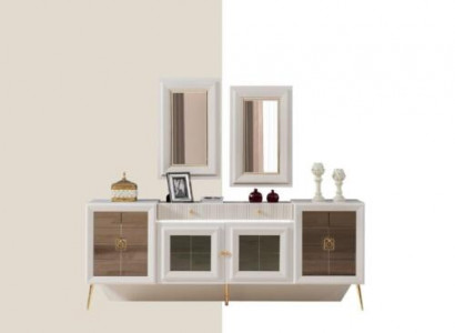Sideboard with Mirror Solid Wood Drawers Living Room Sideboards