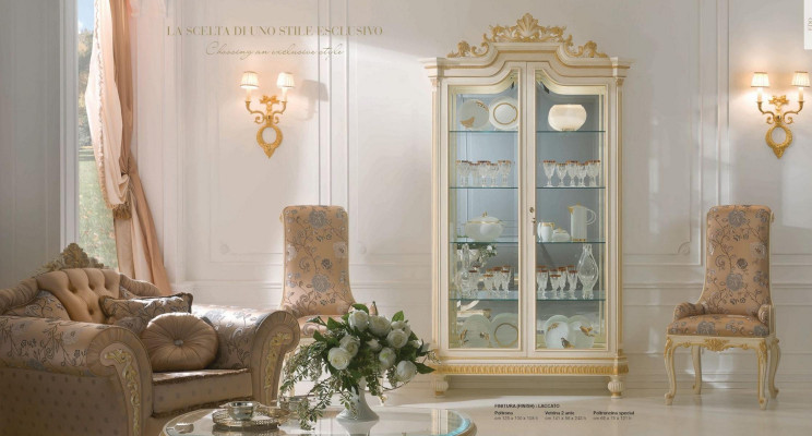 Display cabinets showcases wood luxury living room furniture beige cabinet