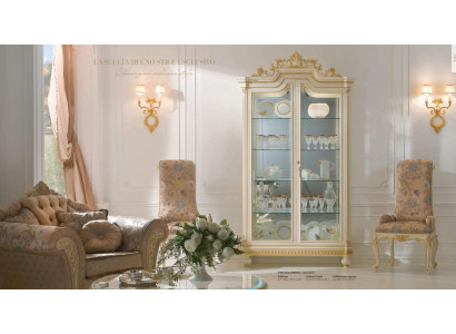 Display cabinets showcases wood luxury living room furniture beige cabinet