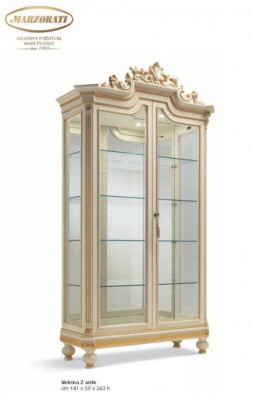 Display cabinets showcases wood luxury living room furniture beige cabinet