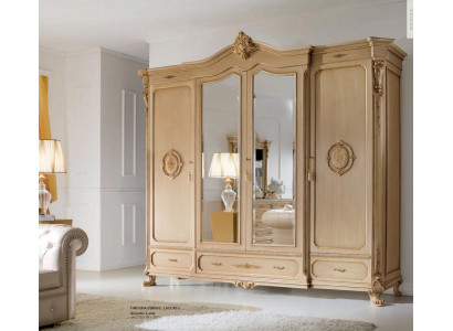Wardrobe Wood Cabinets Clothes Beige Bedroom Furniture Closet