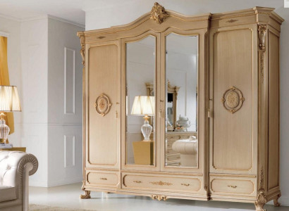 Wardrobe Wood Cabinets Clothes Beige Bedroom Furniture Closet