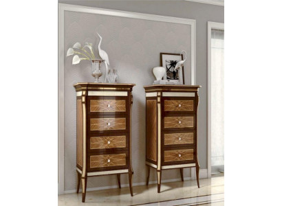 Luxury chest of drawers cabinets wooden furniture brown bedroom set 2-piece