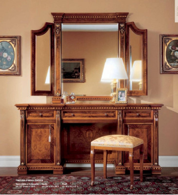 Dressing tables, hairdressing table, dresser, mirror, wood, brown, set, bedroom