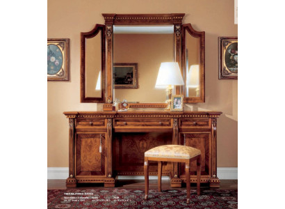 Dressing tables, hairdressing table, dresser, mirror, wood, brown, set, bedroom